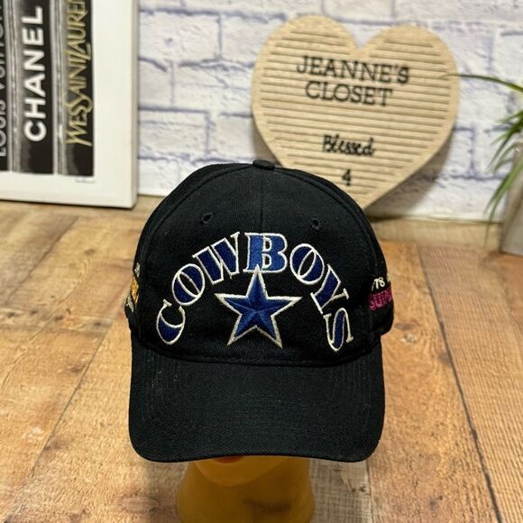 Dallas Cowboys ANNCO Vintage NFL Super Bowl Champions Patches Snapback Cap Hat - Picture 1 of 15
